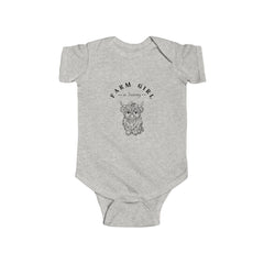 Baby Bodysuit - "Farm Girl" Cute Highland Cow Infant Onesie